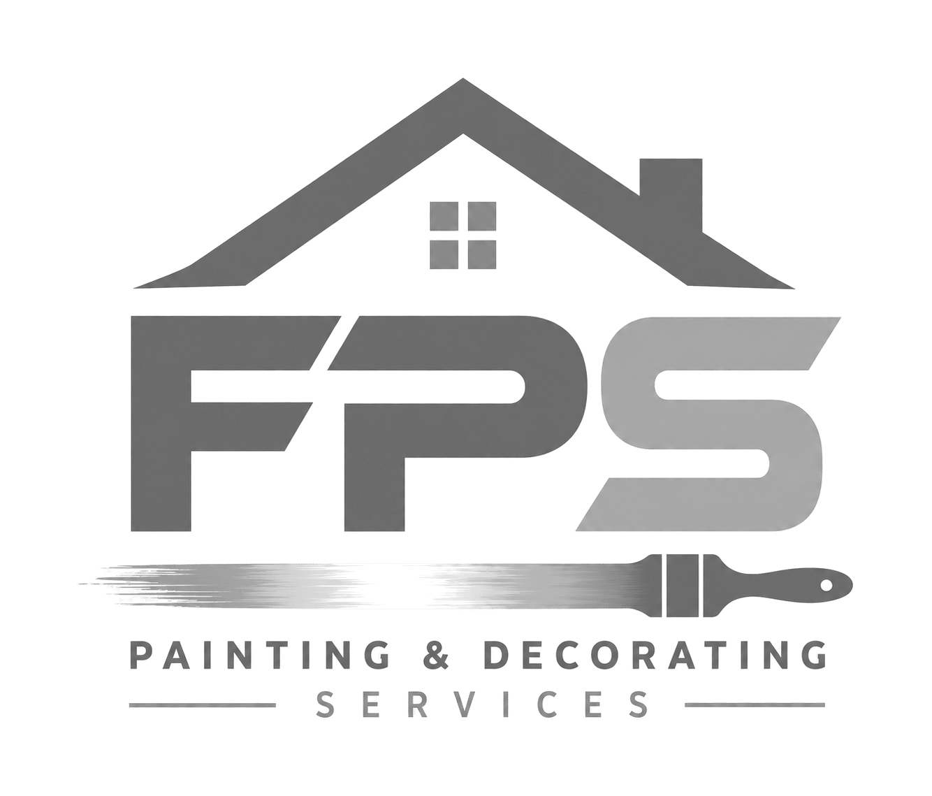 fps painting & decorating logo upscaled transparent light greyscale